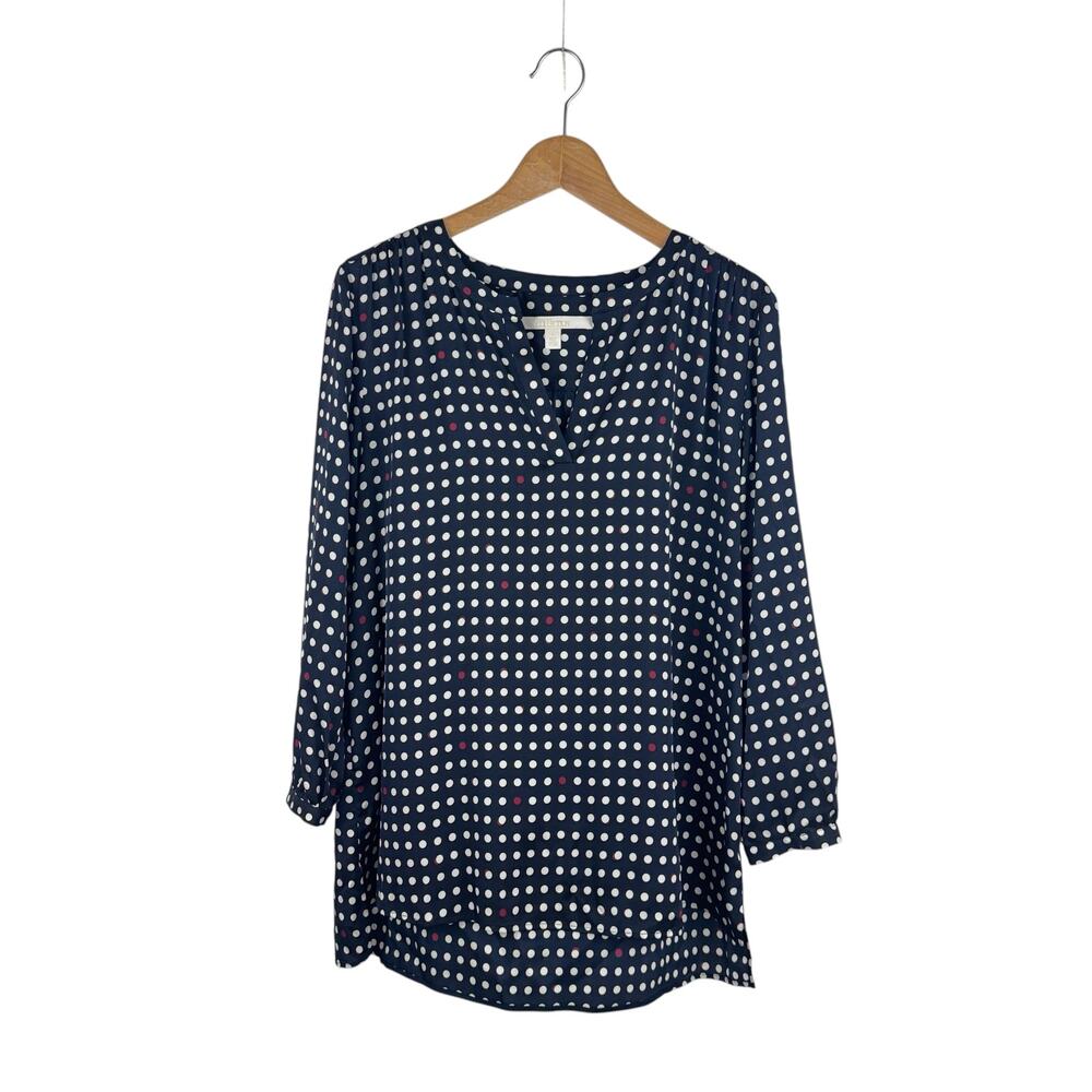 Nordstrom Silk Polka Dot Tunic Top